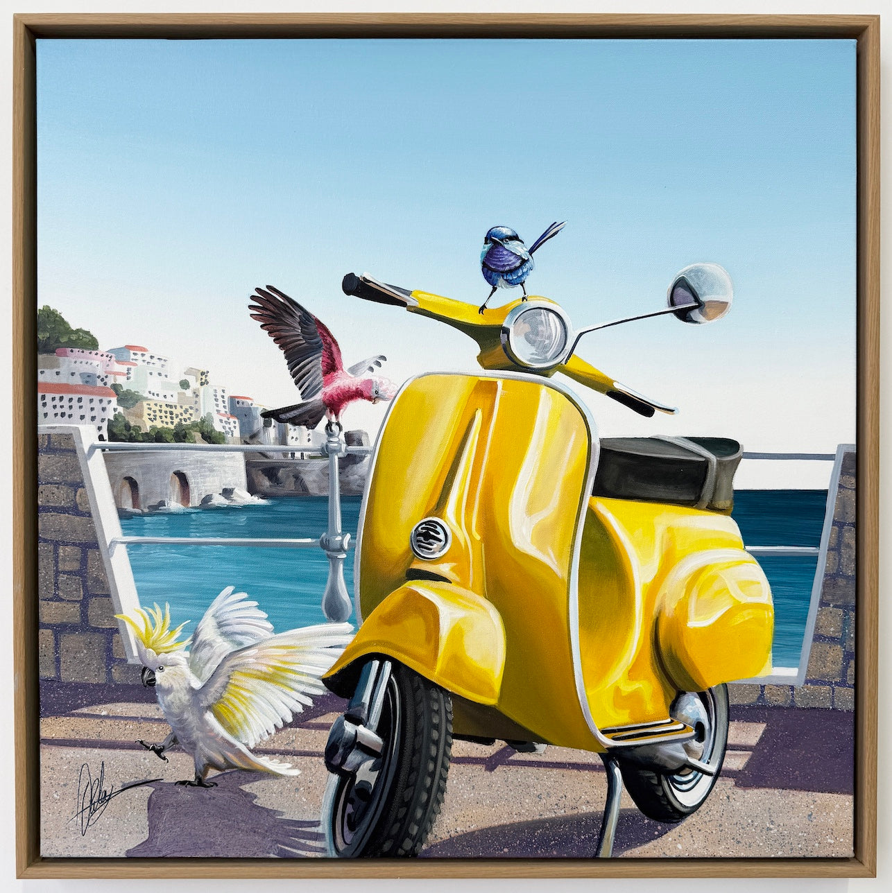 Seaside Ride - Framed - 80 x 80cm