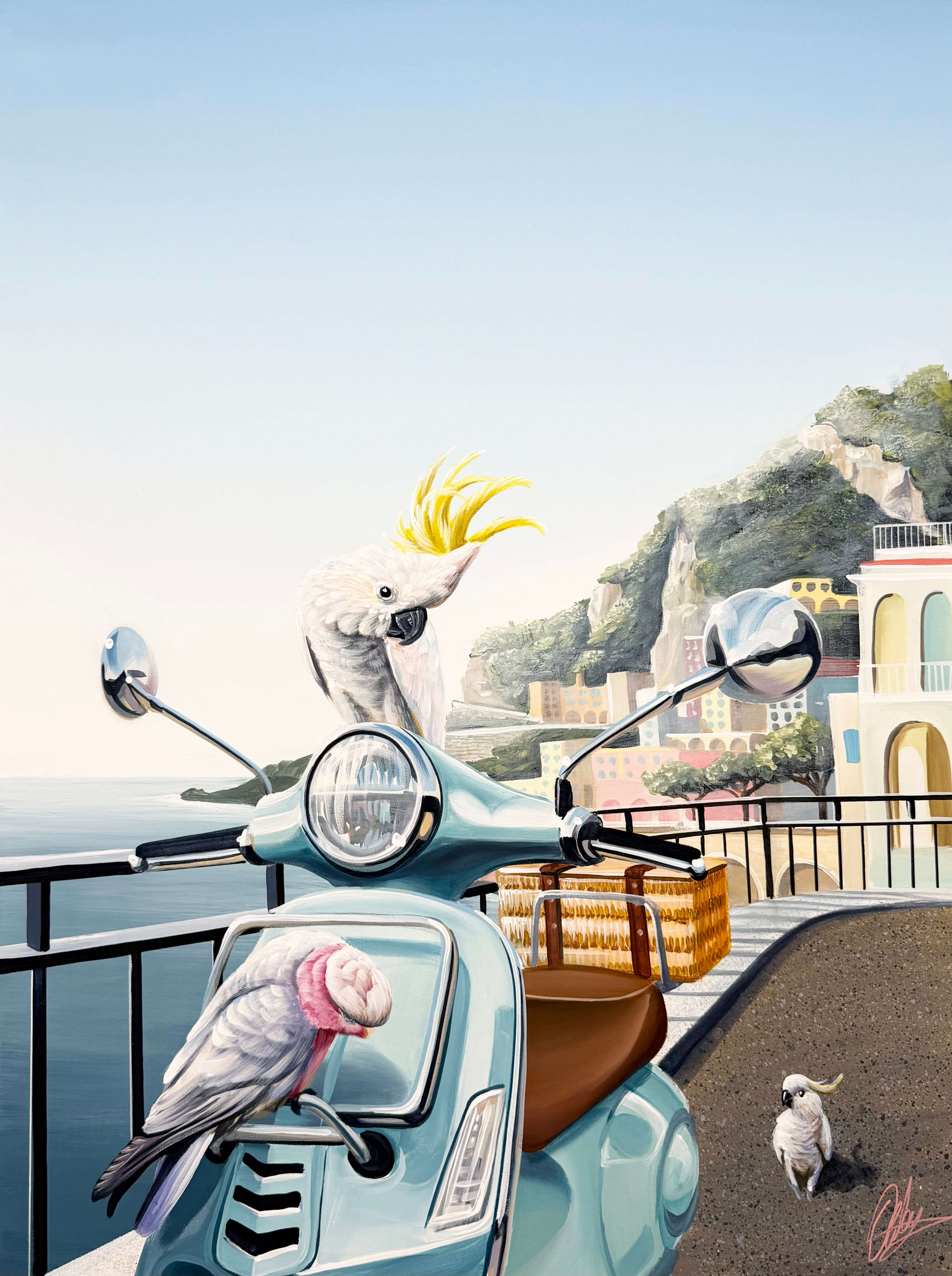 The Winged Vespa - Framed - 80 x 105cm