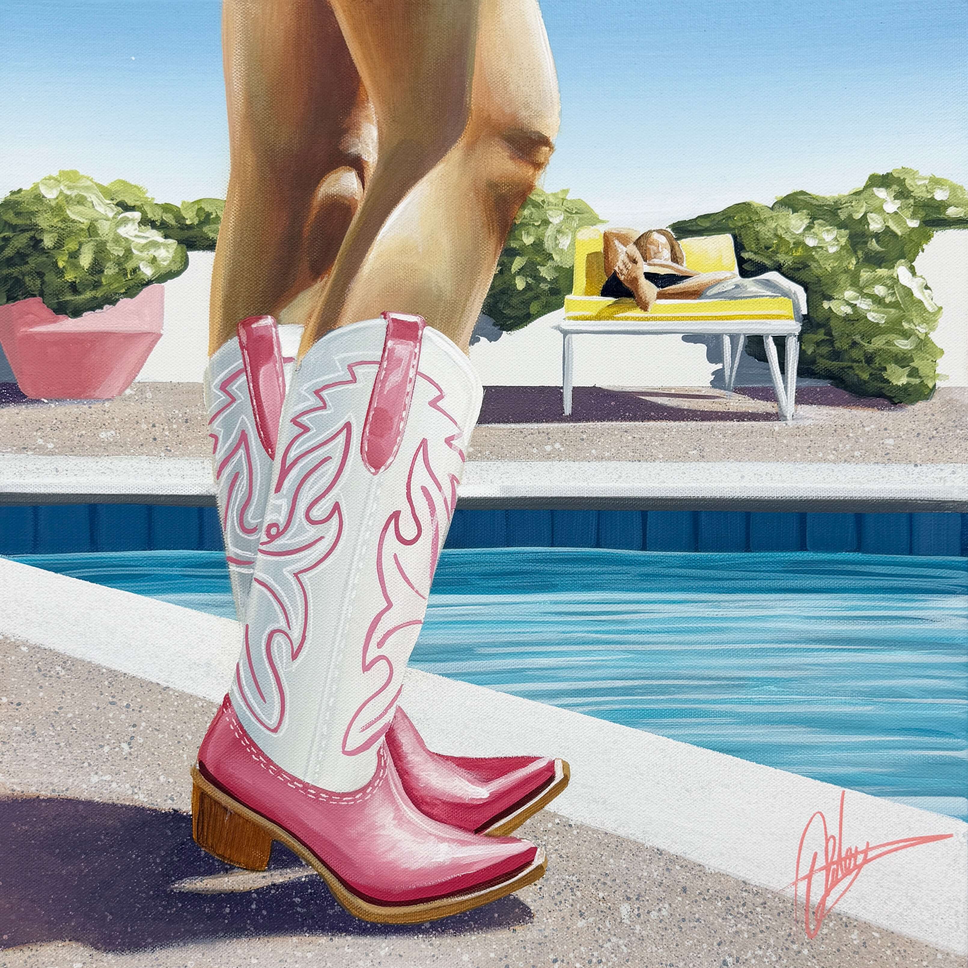 Bootscootin Summer - Framed - 49.5 x 49.5cm