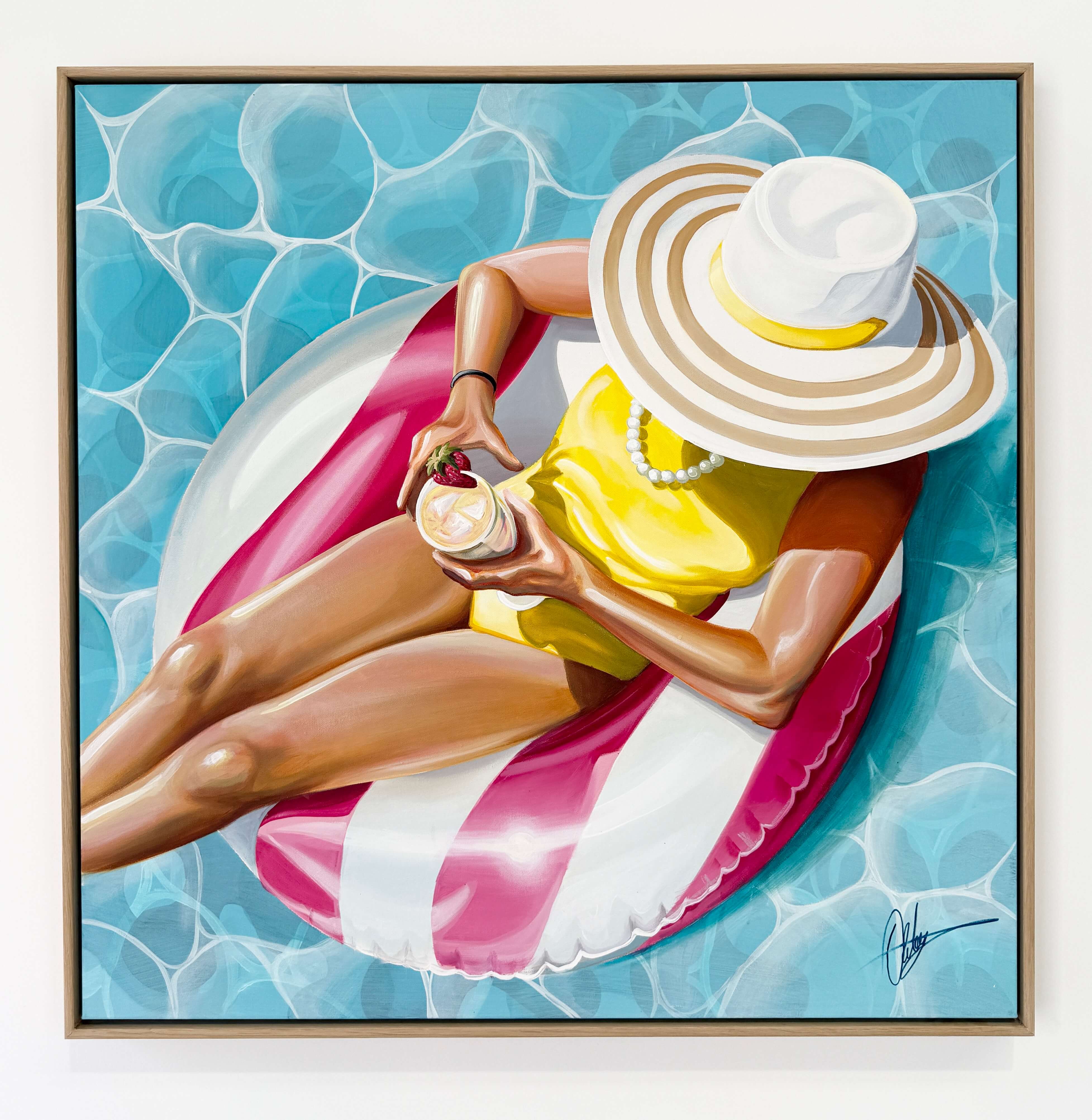 Floating in Style - Framed - 105 x 105cm