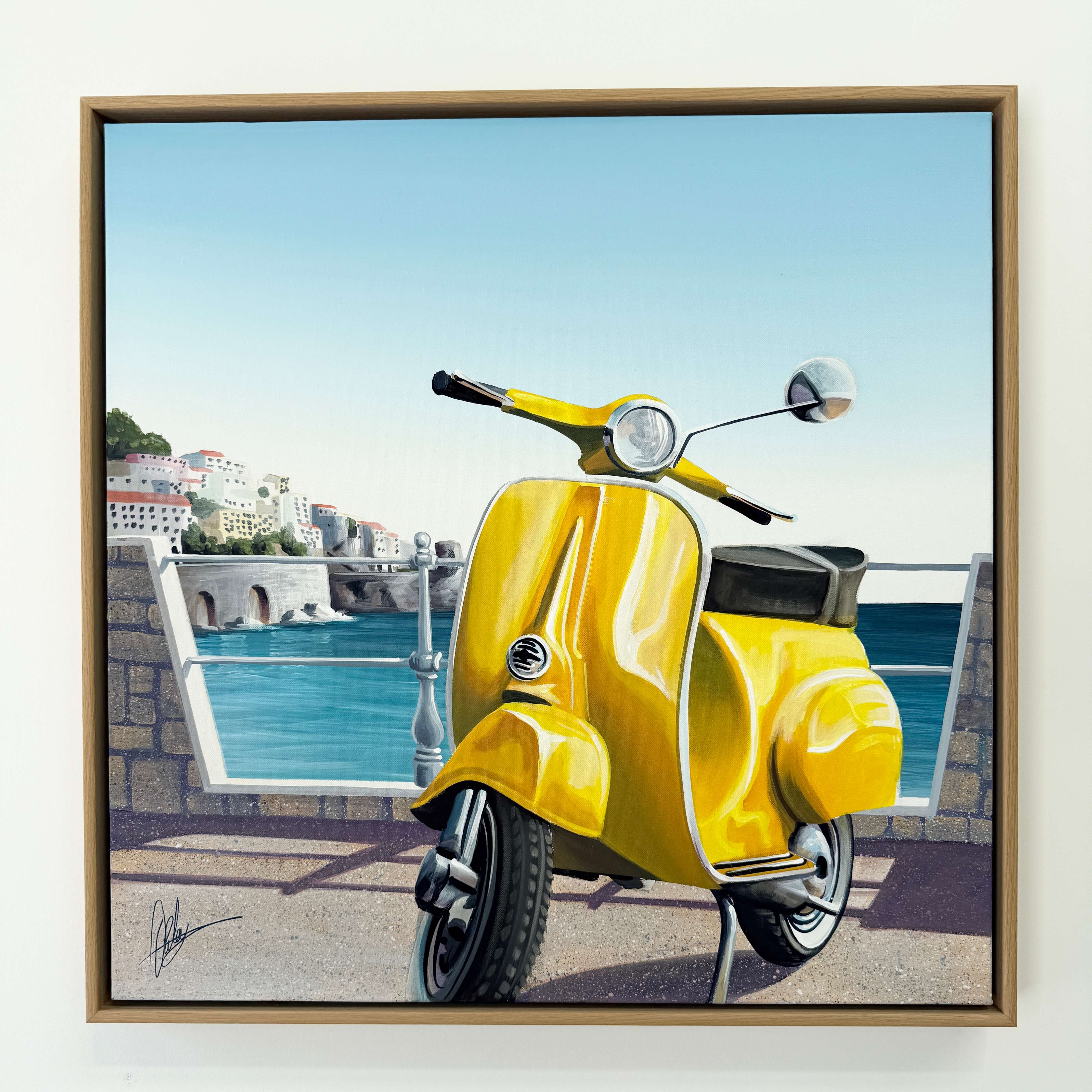 Seaside Ride - Framed - 80 x 80cm