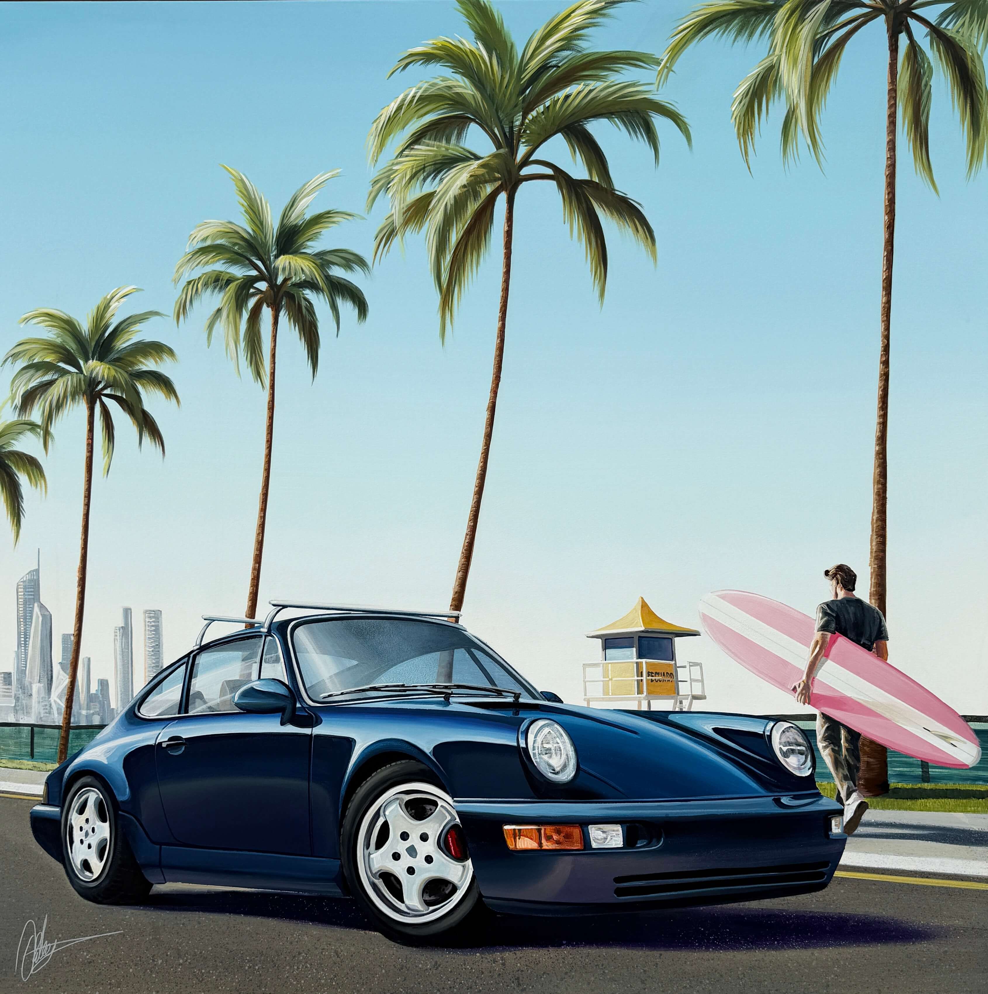 Coastal Spec - Framed - 124 x 124cm