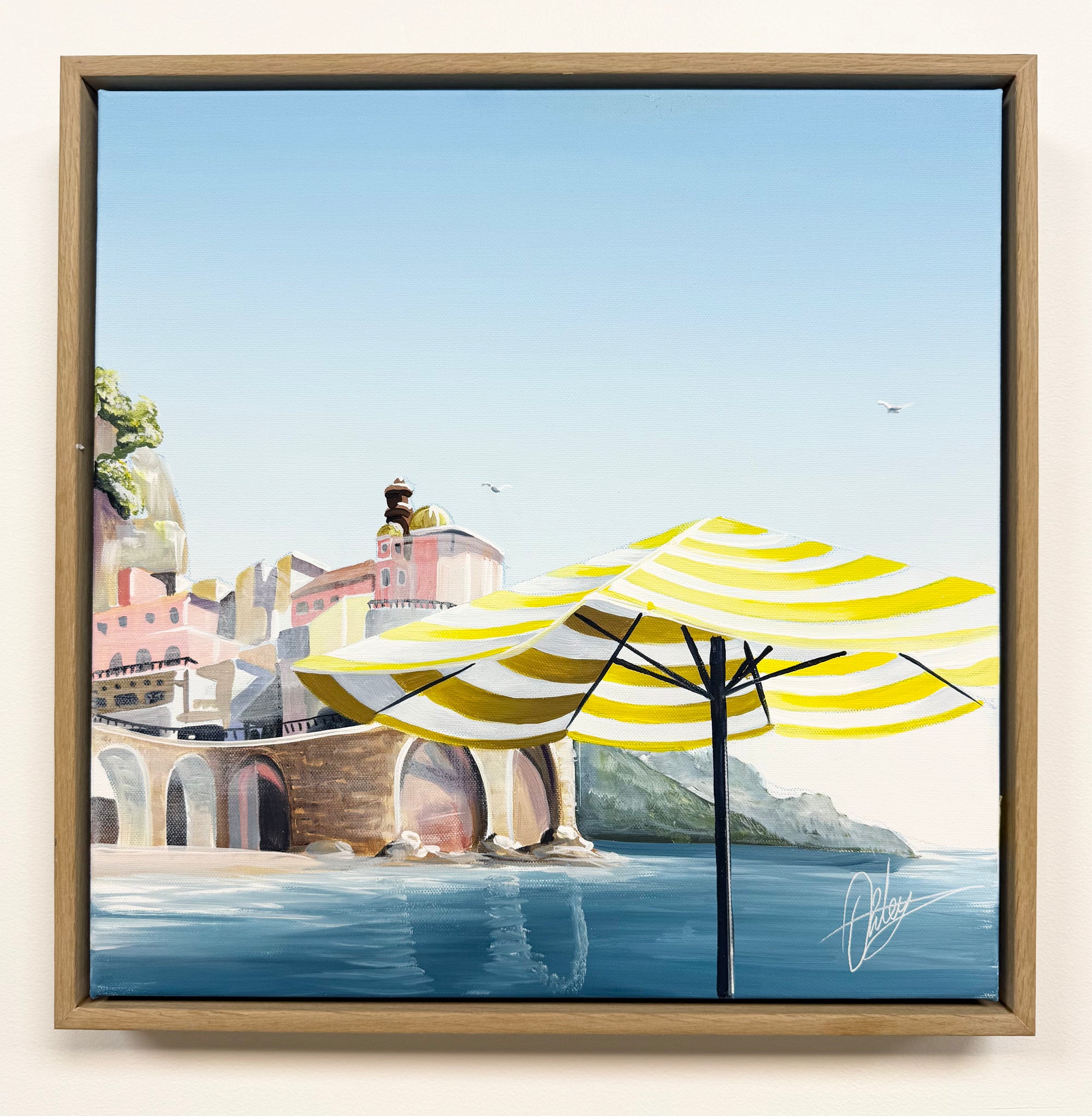 View of Atrani - Framed - 48 x 48cm