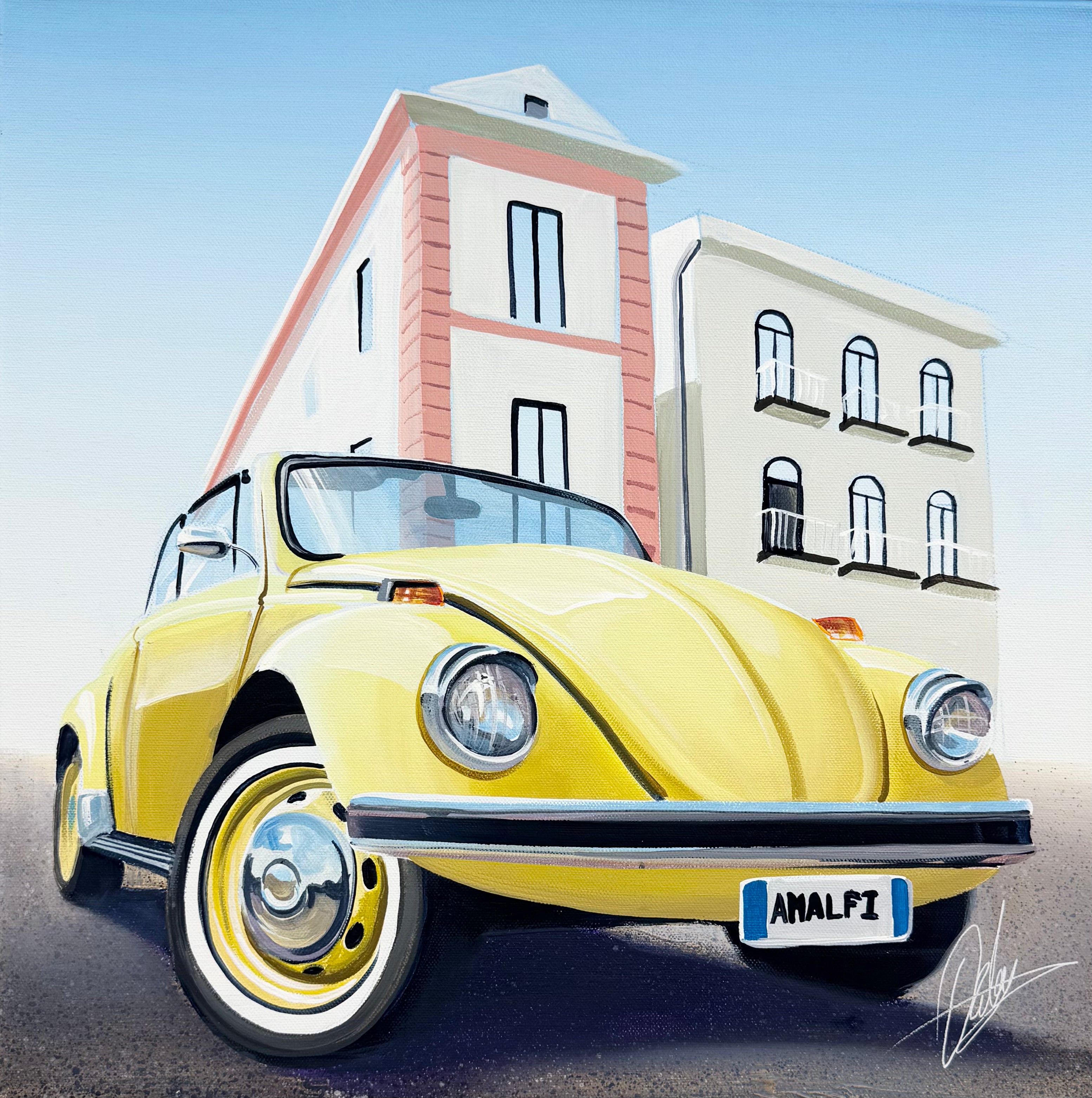 Morning Drive - Framed - 48 x 48cm