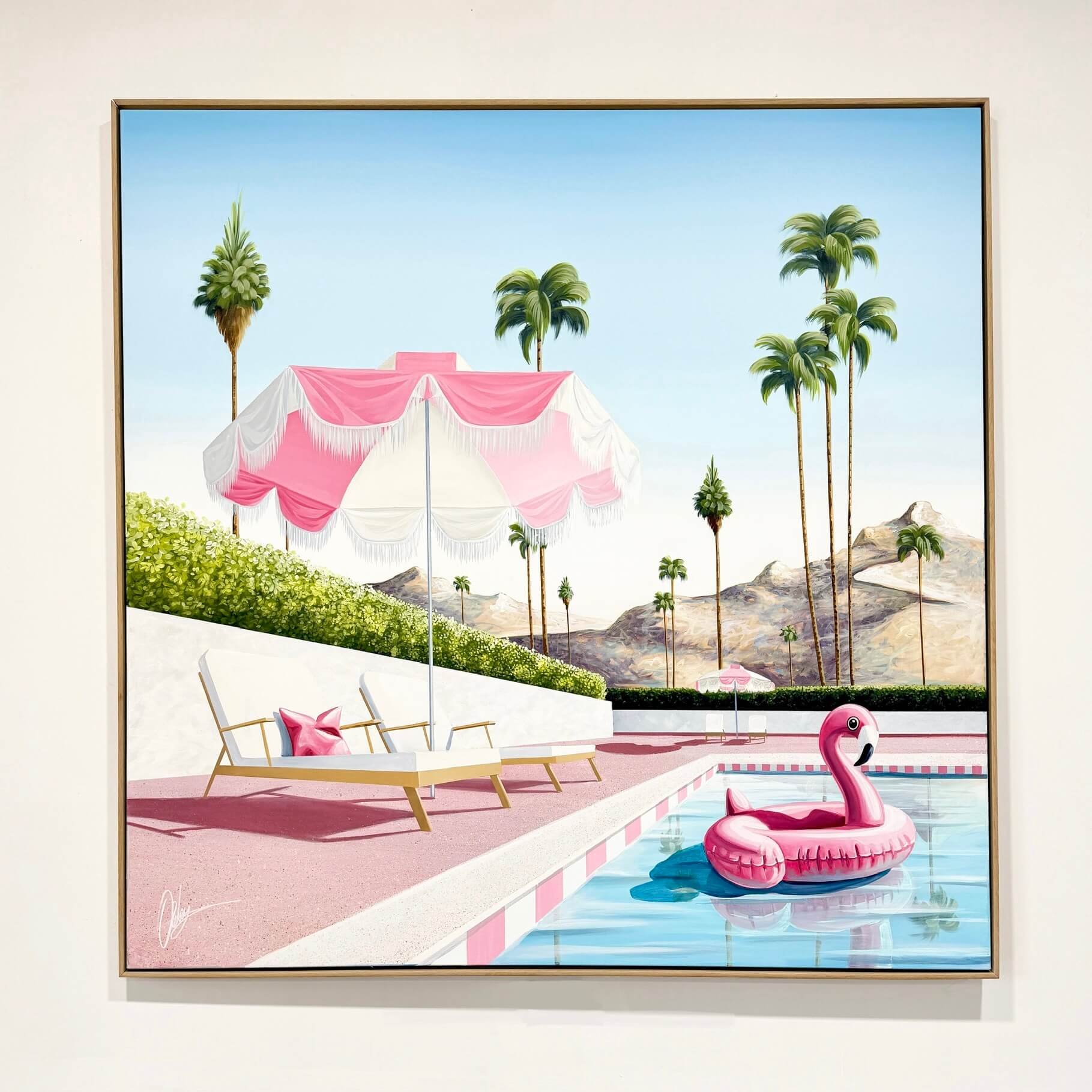 Flamingo Heaven -  Framed - 184 x 184cm