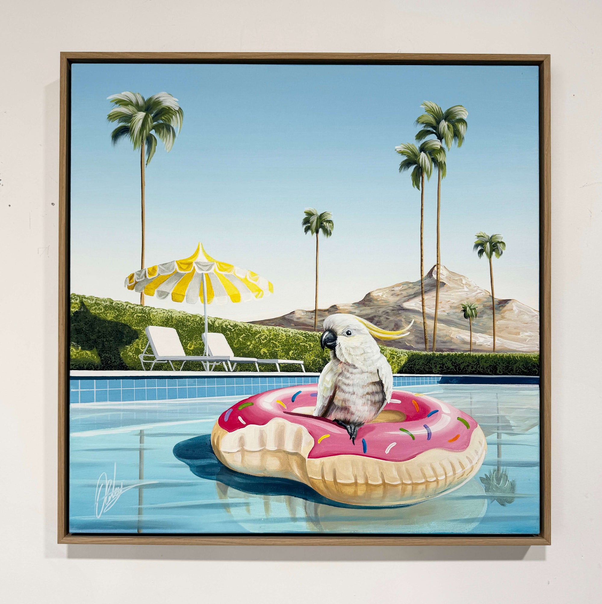 Taking a Bite - Framed - 80 x 80cm