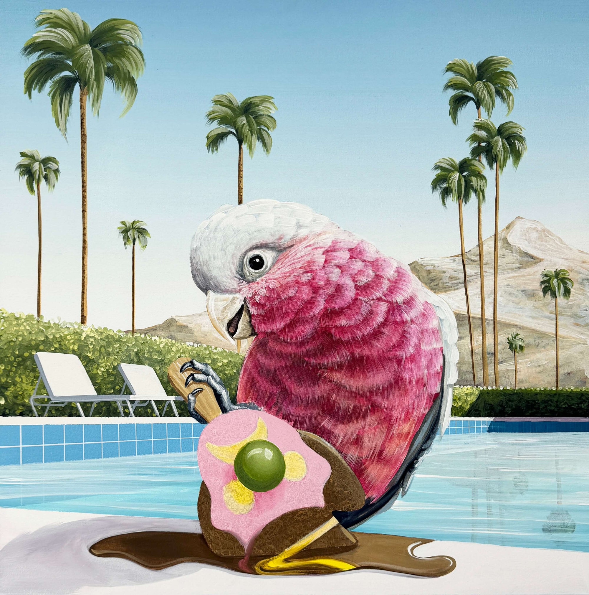 Sweet Beak - Framed - 80 x 80cm