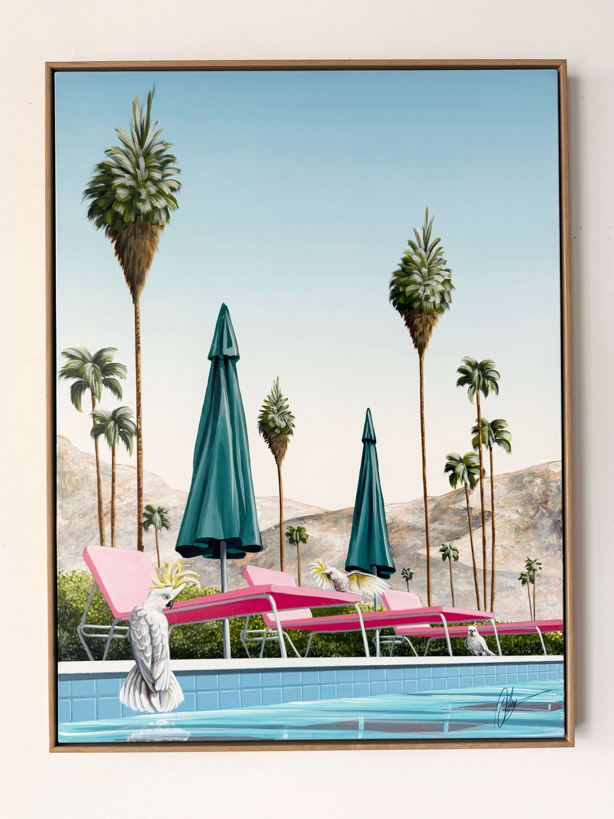 Poolside Retreat in PS - Framed - 125 x 95cm