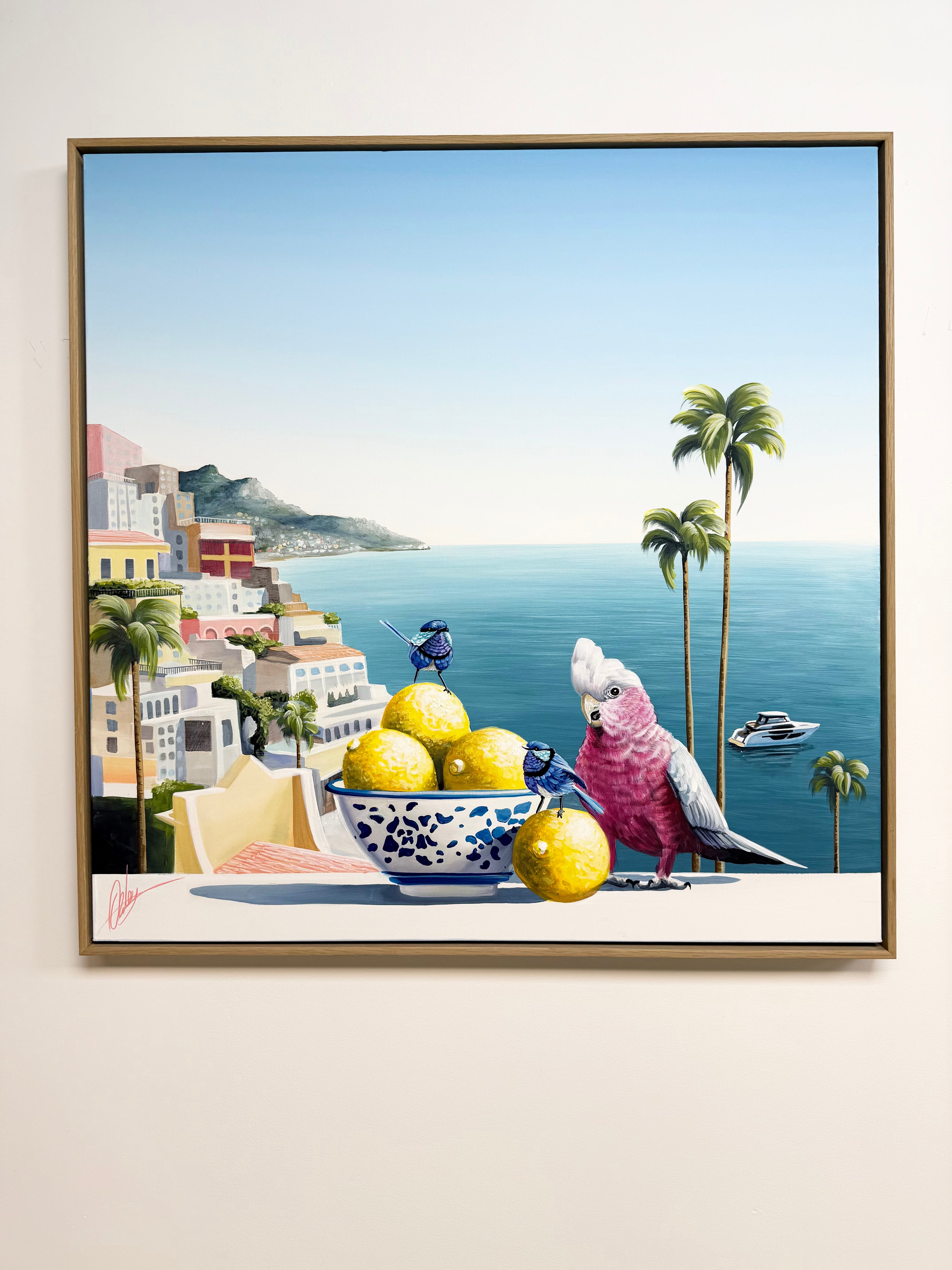 Birds Gone Zesty - Framed - 105 x 105cm