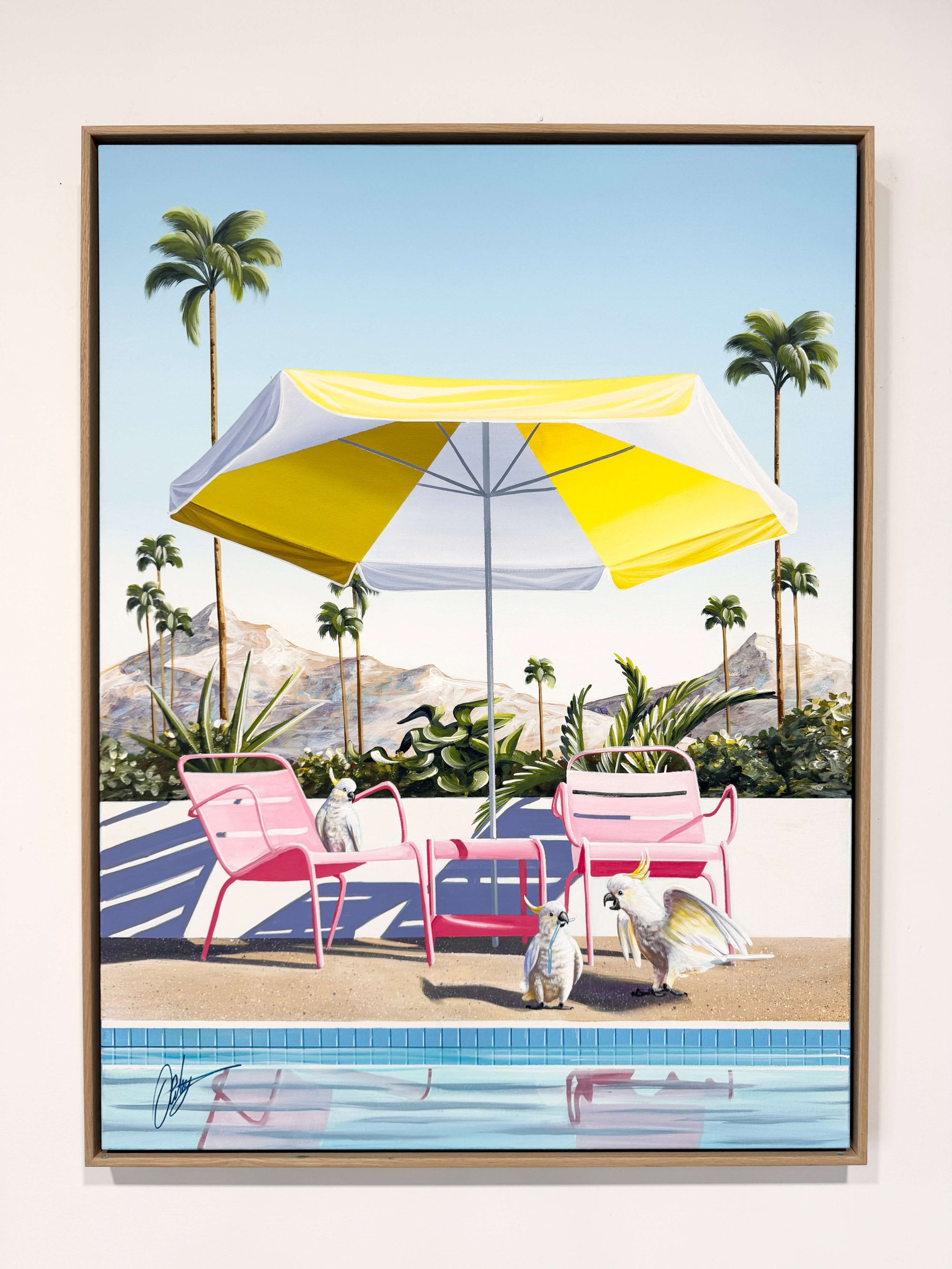 Sun Drenched Cockatoos - Framed - 94 x 124cm