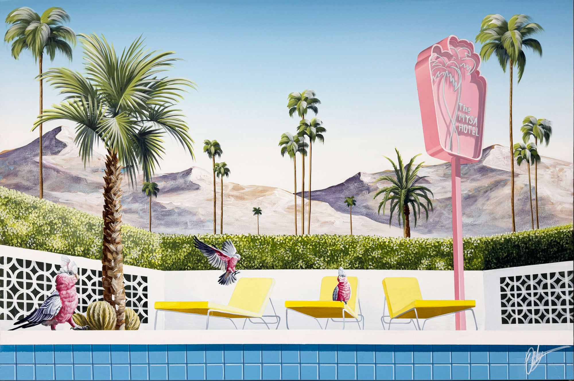 Flocking Around at The Mysa - Framed - 104 x 154cm