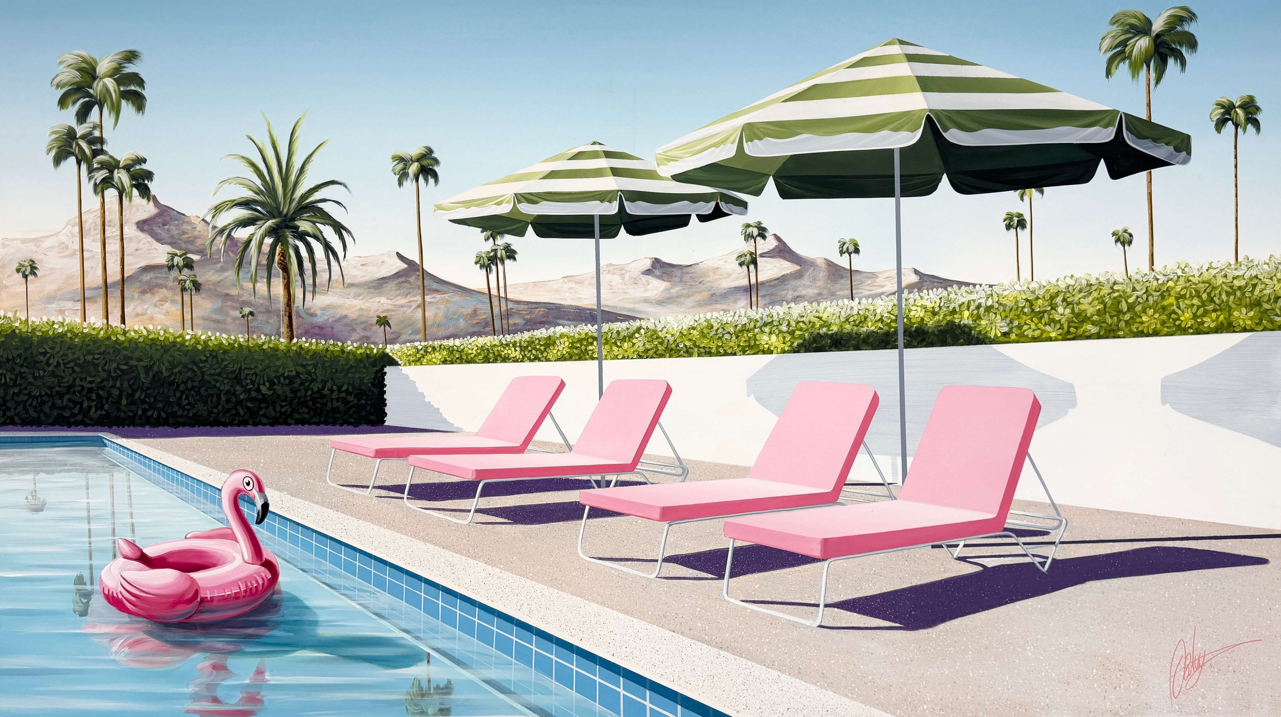 Palm Springs Pause -  Framed - 234 x 134cm
