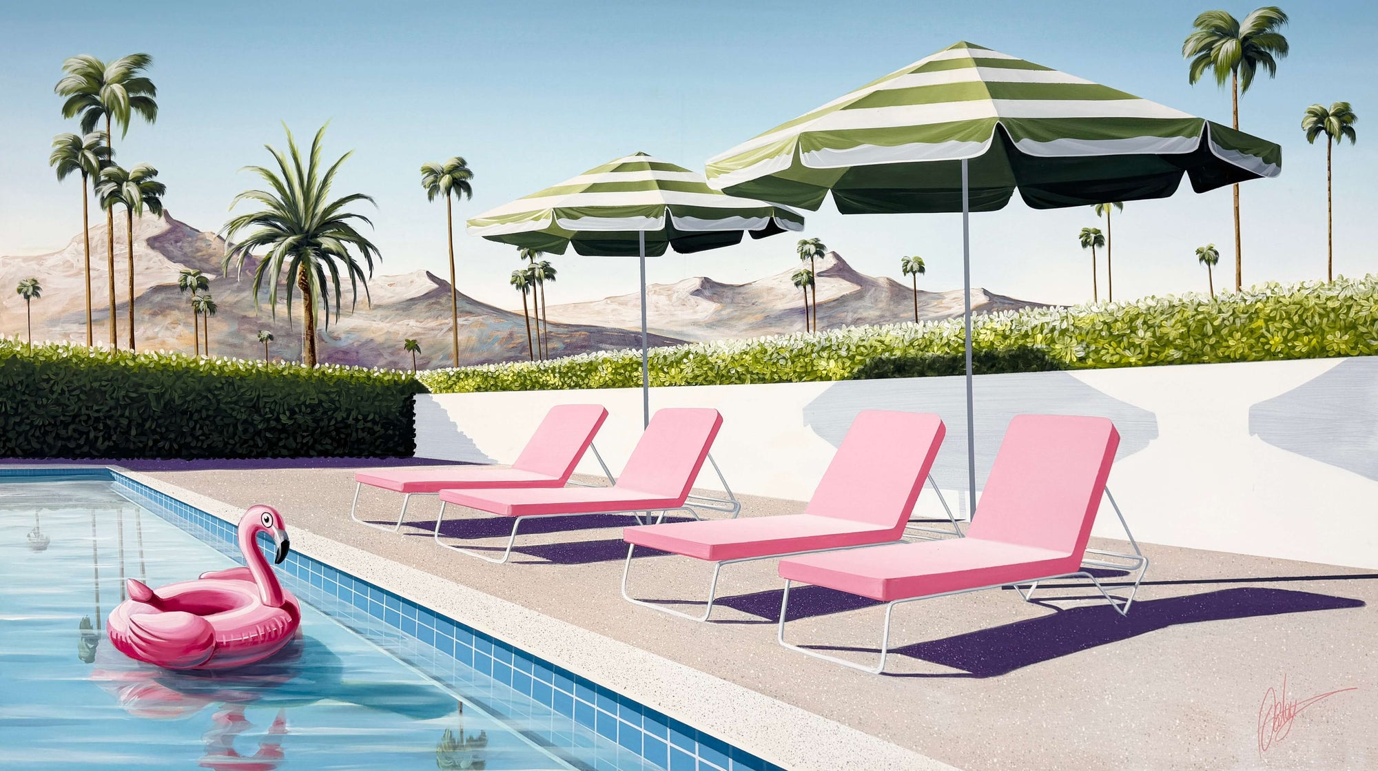 Palm Springs Pause -  Framed - 234 x 134cm