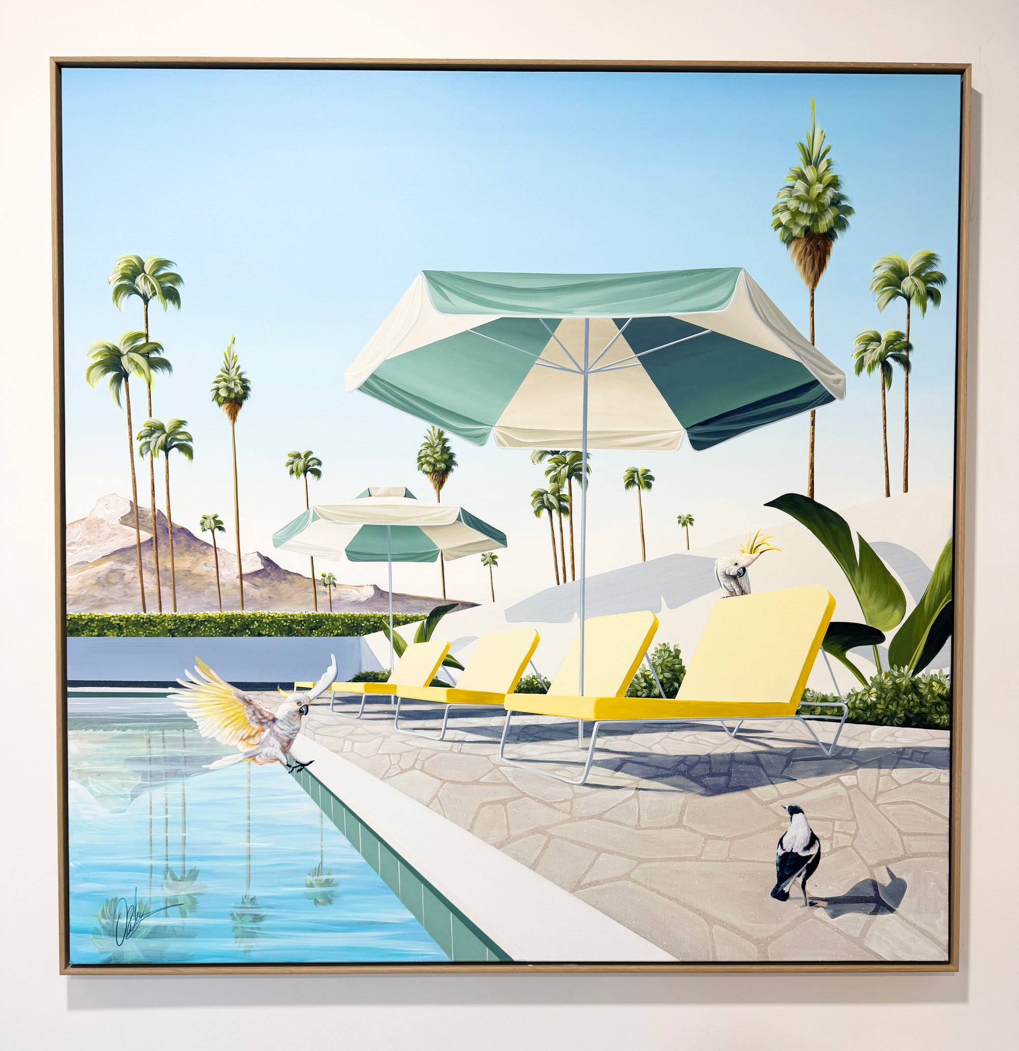Birds of Leisure -  Framed - 184 x 184cm