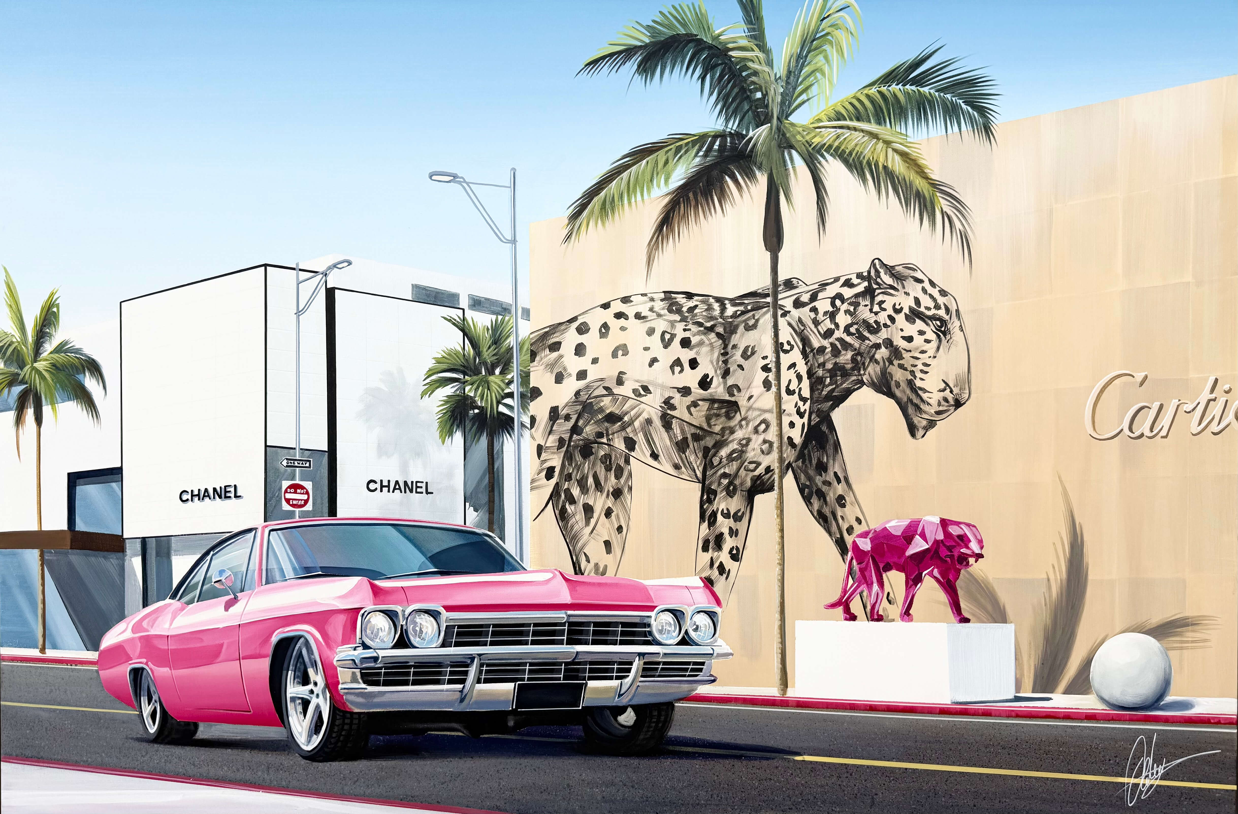 Cruising Rodeo Drive - Framed - 105 x 155cm