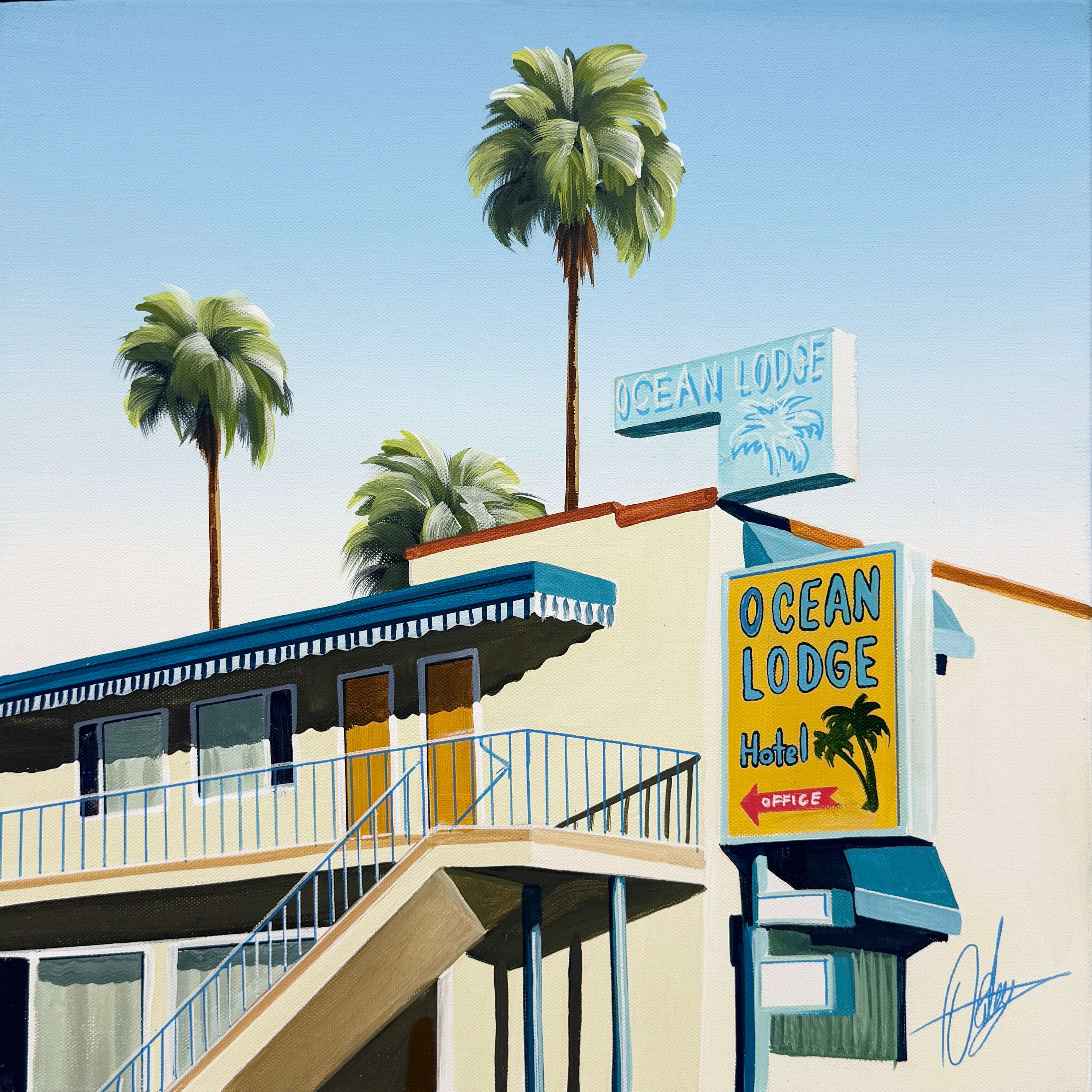 Ocean Lodge - Framed - 49.5 x 49.5cm