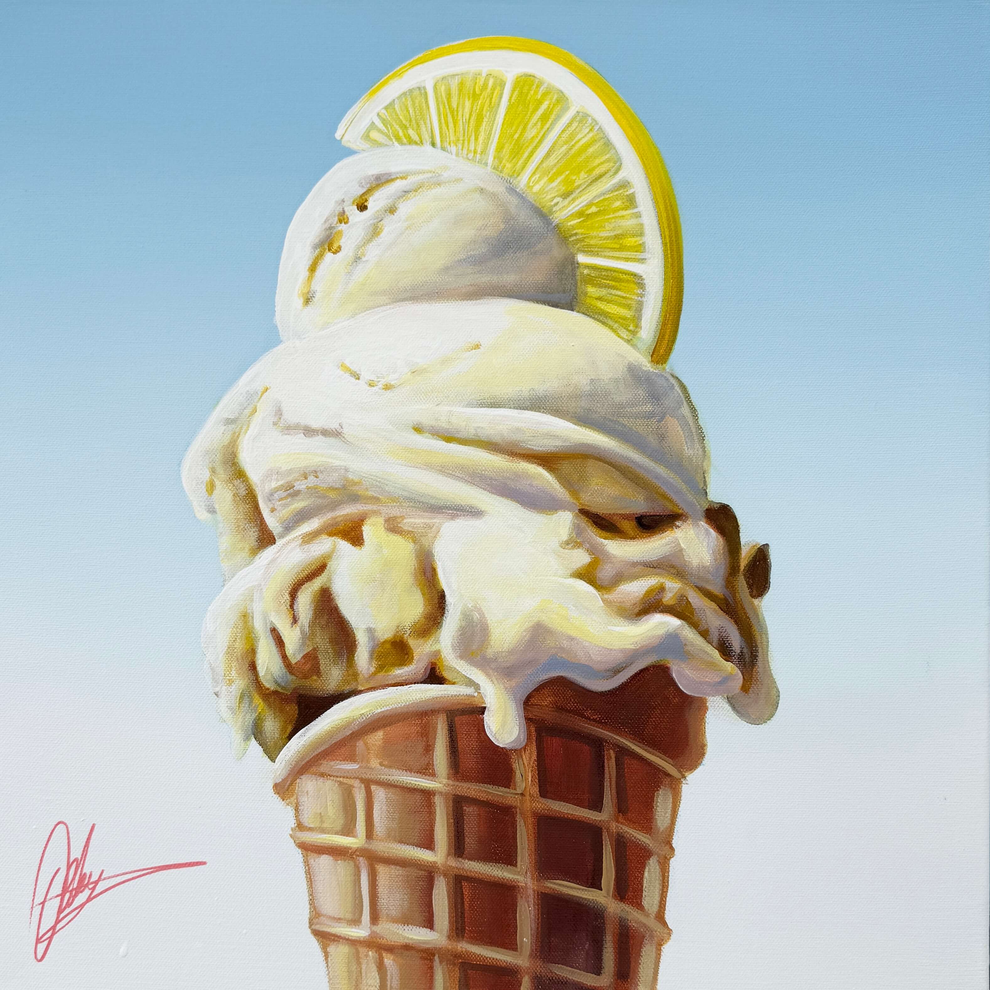 Scoop of Sunshine - Framed - 49 x 49cm