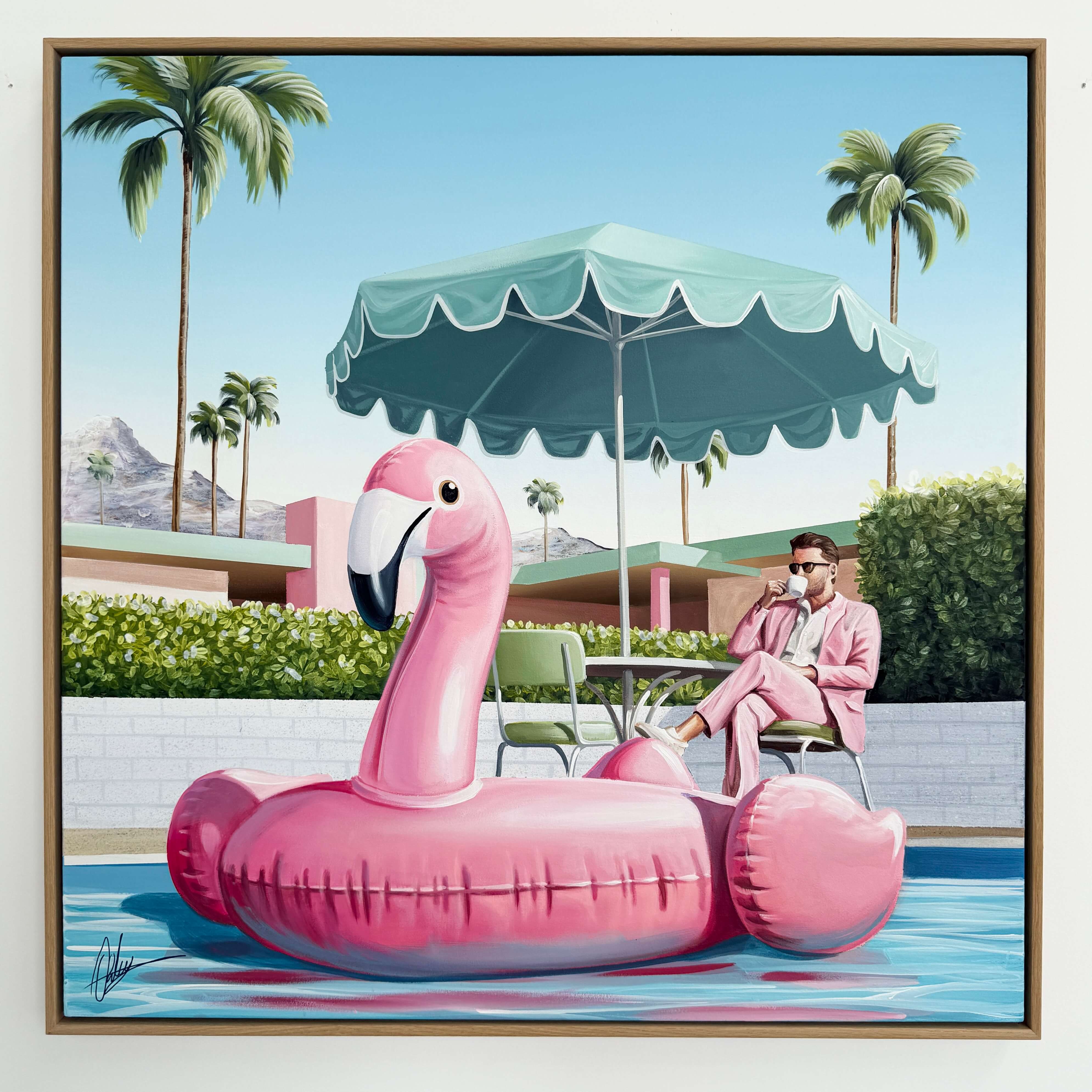 Morning Routine - Framed - 104 x 104cm