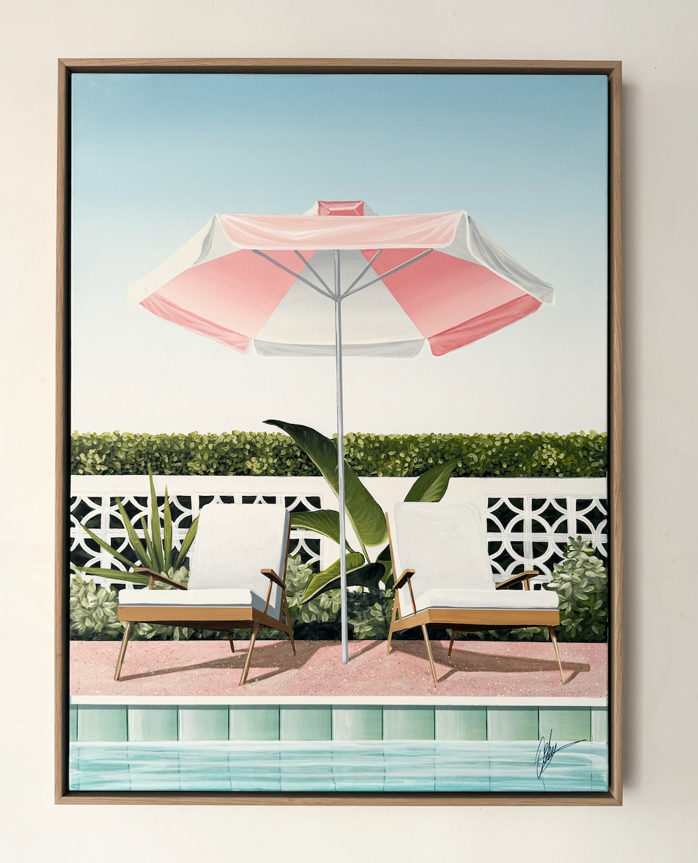 Poolside Summer - Framed - 80 x 105cm